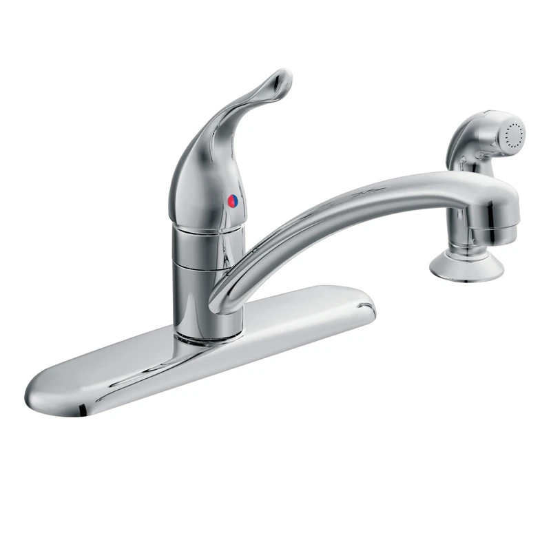 Moen 67430 Chateau Single Handle Kitchen Faucet with Protege Side Spray, Chrome