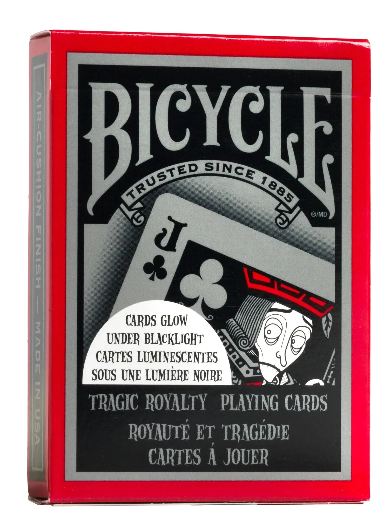 Bicycle Tragic Royalty Playing Cards, 1 Deck, Glow in The Dark, Air Cushion Finish, Professional, Superb Handling & Durability