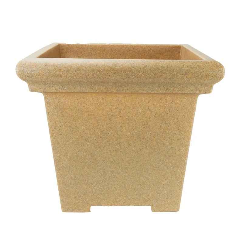 The HC Companies Akro Mils TES24000A34 24Inch Terrazzo Square Pot, Sandstone