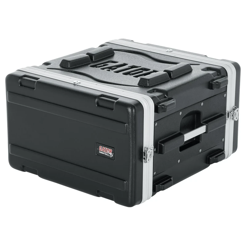 Gator Molded PE 6U 19.25 inch Deep Rack Case with Front / Rear Rails and Locking