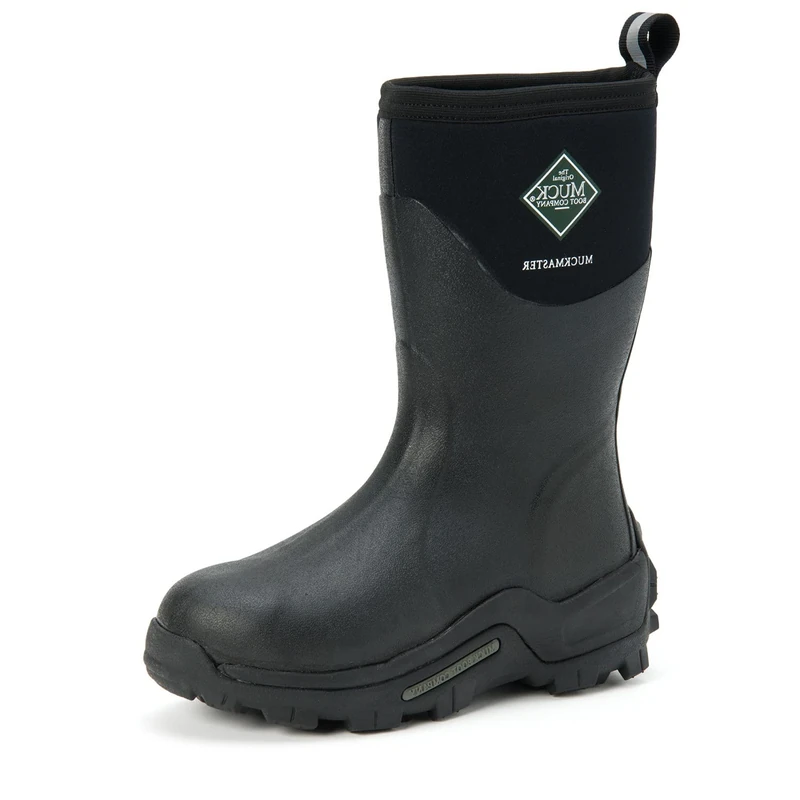 Muck Boots Women's Muckmaster Mid Wellington Boots, Black (Black/Black), 7 UK - Image 1