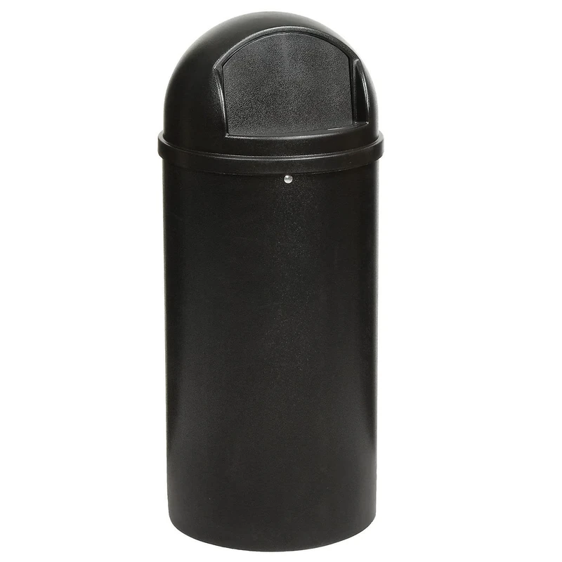 Rubbermaid Commercial 25 gal Polyethylene Round Marshal Classic Trash Can - Black