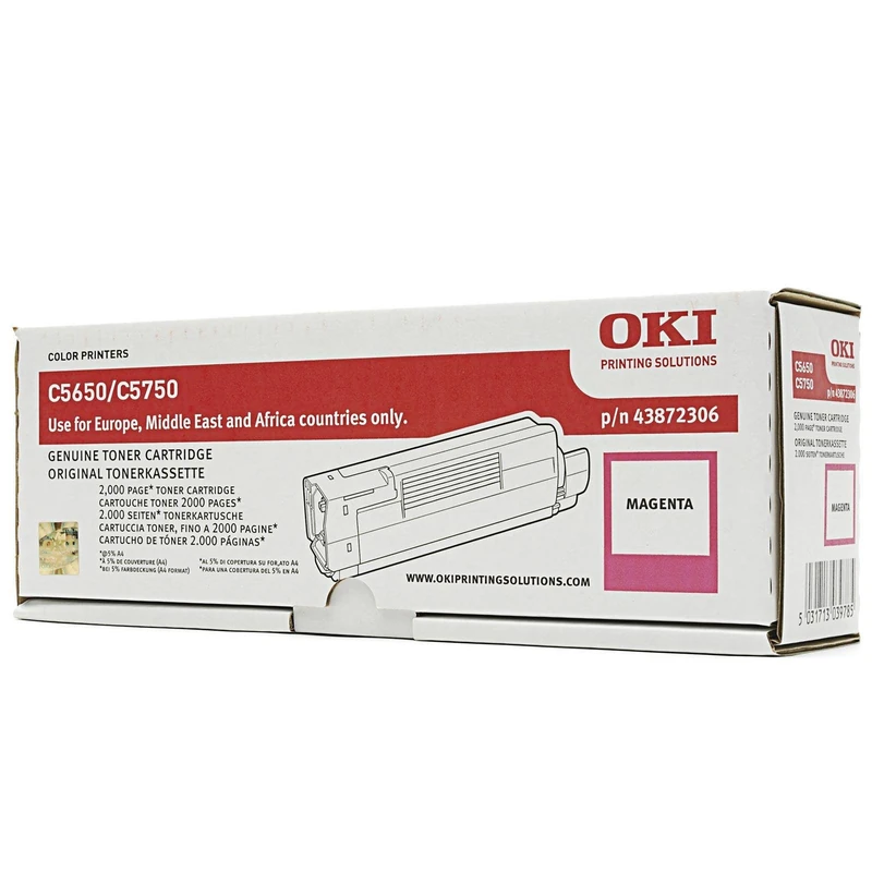 OKI C5650 Toner Cartridge 2000 Pages - Magenta