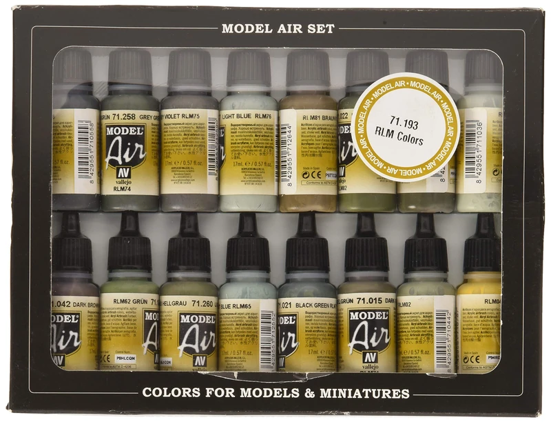 Vallejo Model Air RLM Complete Set - 15 Colors + Matt Varnish