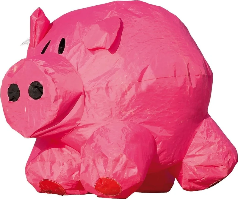 HQ Design - Bouncing Buddy Porky, Floor Wind Chime, Weatherproof, Decorative for Beach, Garden, Camping, Robust and Durable, 92 x 50 cm, from 4 Bft