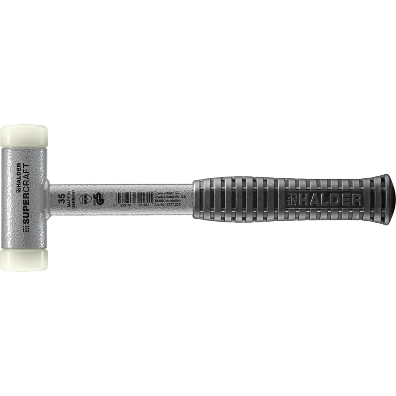 Halder 3377035 3377 EH"Supercraft" Soft-Face Mallet with Steel Tube Handle - Multi-Colour