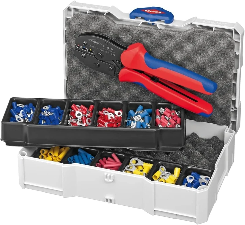 KNIPEX Crimp Assortment for Cable Connectors 13 Parts 265 mm, 97 90 21