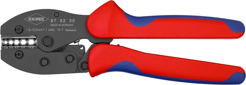 KNIPEX Preciforce Crimping Pliers with Multi-Component Handles 220 mm, 97 52 30