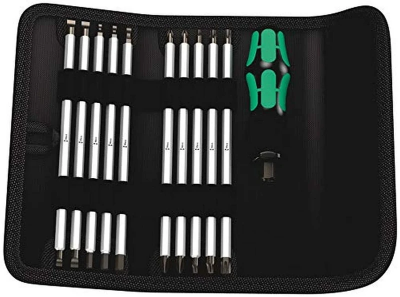 Wera 05002990001 Vario 88/1 Combination Blades Screwdriver Set in Pouch, 11-Piece with x 175 mm Blades, Black
