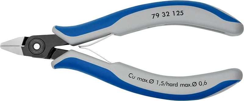 KNIPEX Precision Electronics Diagonal Cutter with Multi-Component Handles 125 mm, 79 32 125