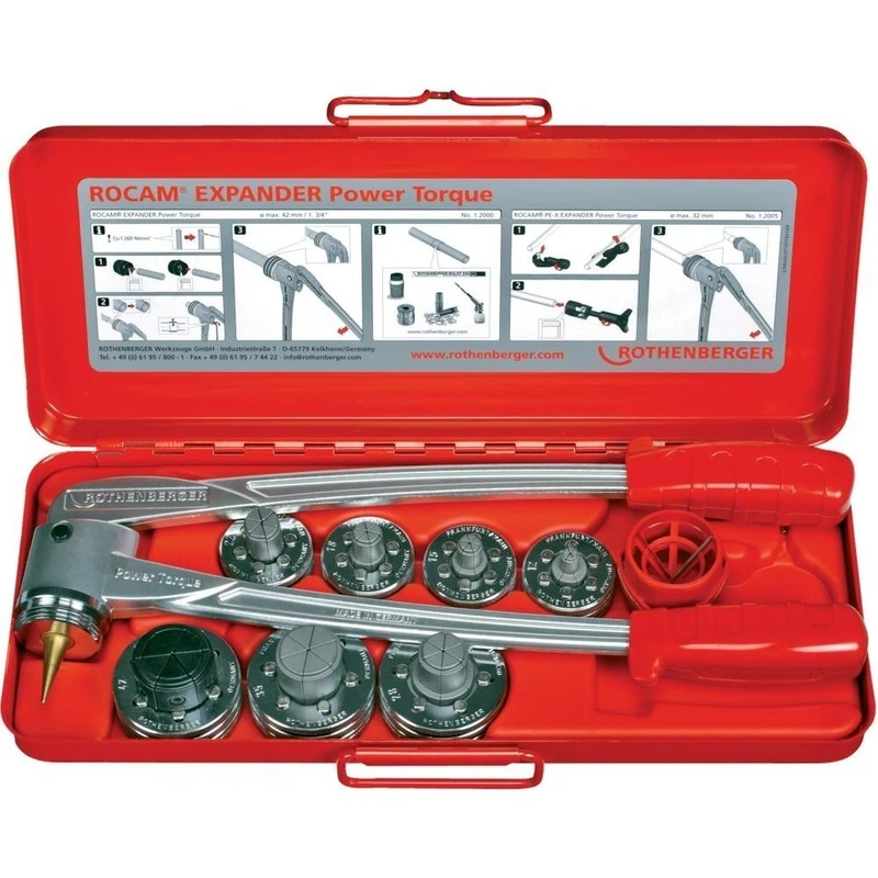 Rothenberger 12303 12-28 mm Expander Set - Silver/Red