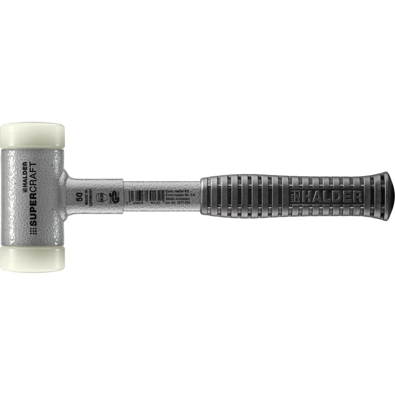 Halder 3377050 3377 EH"Supercraft" Soft-Face Mallet with Steel Tube Handle - Multi-Colour