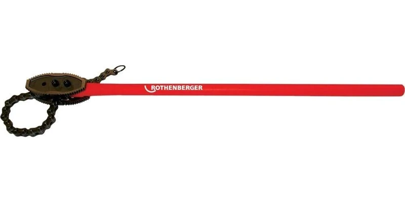 Rothenberger 70244 "Heavy Duty" Tongue Chain Wrench, Red/Black, 114 mm