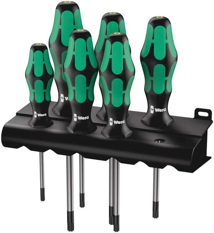 Wera 367/6 TORX® HF Kraftform holding function screwdriver set with rack, 6pc, 05028059001