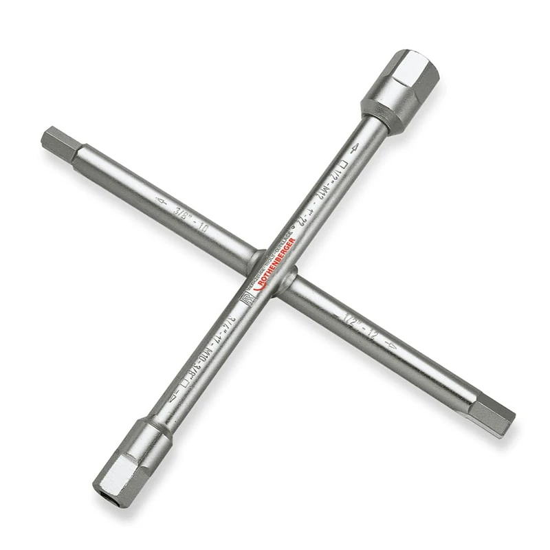 Rothenberger 351043 Sanitary Four Way Key, Silver, 220 x 220 mm