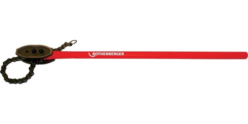 Rothenberger 70245 "Heavy Duty" Tongue Chain Wrench, Red/Black, 168 mm