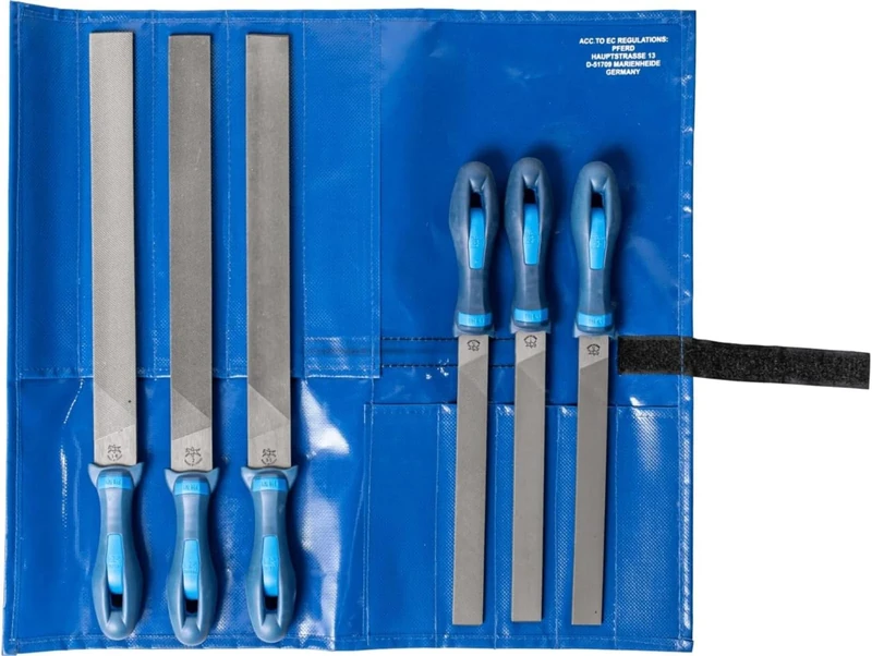 Pferd 11800555 Type Cut 1 Machinist's File Set, Multi-Colour, 200/300 mm, 6-Piece