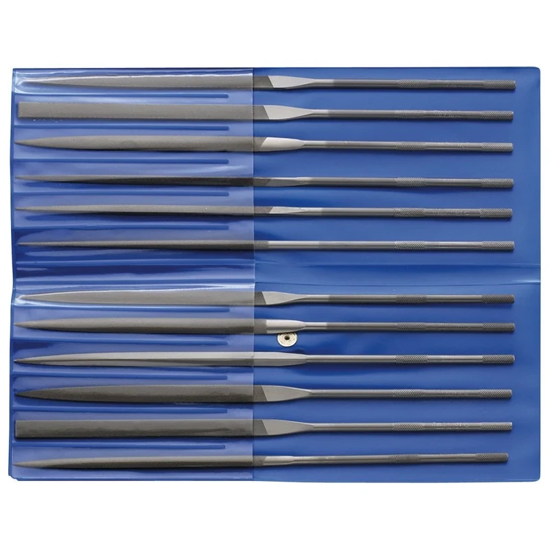 Pferd 266/16160H2 Cut 2 Type Needle File, Multi-Colour, 160 mm, Set of 12 Piece