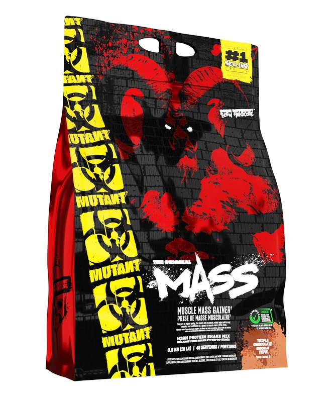 MUTANT Mass Weight Gainer Protein Powder with a Whey Isolate, Concentrate, and Casein Protein Blend, for High-Calorie Workout Shakes, Smoothies and Drinks, 6.8 Kg (15 lb) - Triple Chocolate - Image 1