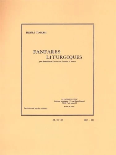 Henri Tomasi: Fanfares Liturgiques for Brass Ensemble, Timpani and Drums - Image 1