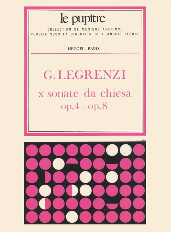 Legrenzi: 10 Sonates Da Chiesa Op4/Op8 2 Vlons/2 Vloncelles/B.Continue/Ption/Pties Lp4
