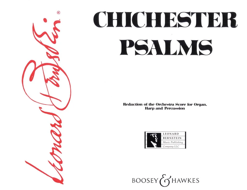 Chichester Psalms: In three movements. boy soloist, mixed choir (SATB) and orchestra, or soprano, mixed choir (SATB), harp, organ and percussion. Partition et parties. - Image 1