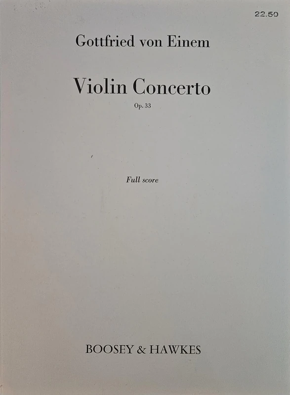 Violin Concerto: op. 33. violin and orchestra. Partition.