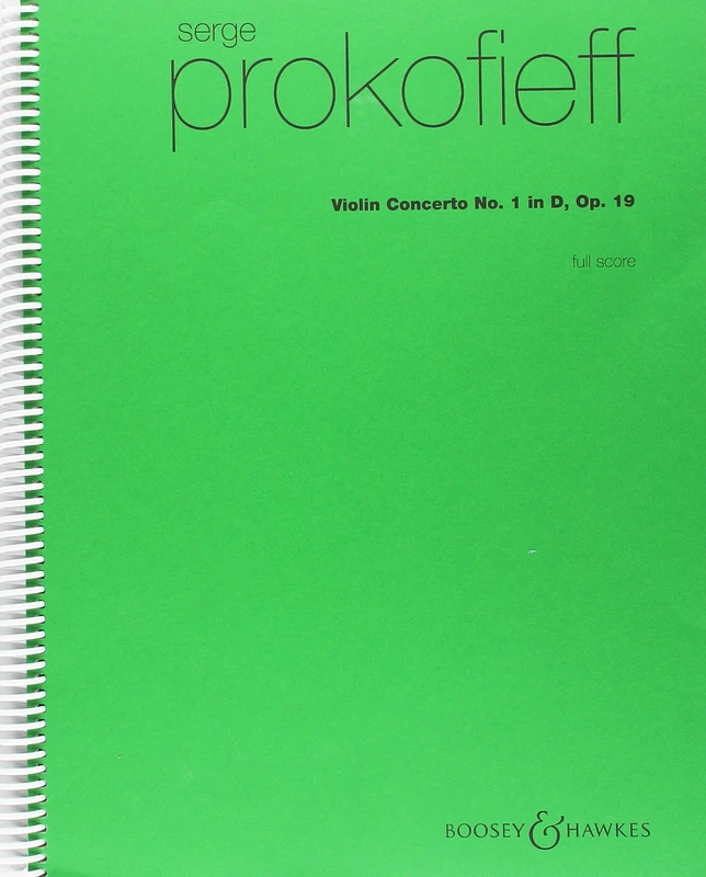 Violin Concerto 1 In D: op. 19. violin and orchestra. Partition.
