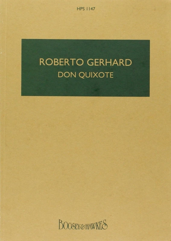 Don Quixote: Ballet in one act to a Scenario by the Composer after the novel by Cervantes. HPS 1147. orchestra. Partition d'étude.
