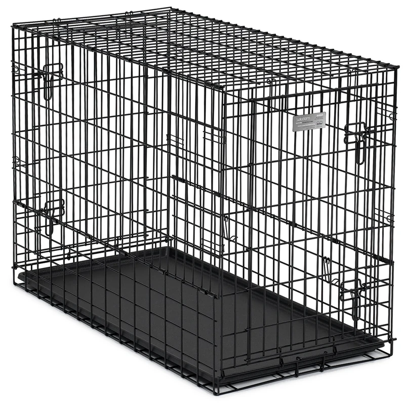 MidWest Homes for Pets Solutions Series Large Side-by-Side SUV Dog Crate, Double Door Folding Metal Cage Designed to Fit in SUVs & Vans, for Dogs up to 40 kg