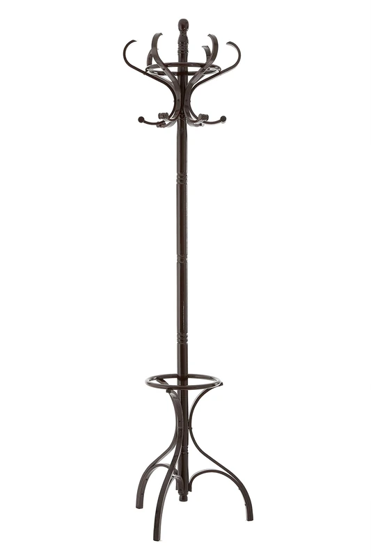 Premier Housewares Floor Standing Coat Stand, Mahogany Finish, 184 cm