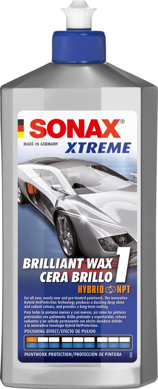 SONAX XTREME BRILLANTWAX 1 HYBRID NPT (500 ml) - For all new and pre-treated paintwork. | Item No. '02012000-544