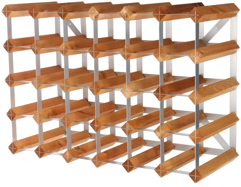Traditional Winerack - 30 Bottle Assembled Wine Rack Light Oak