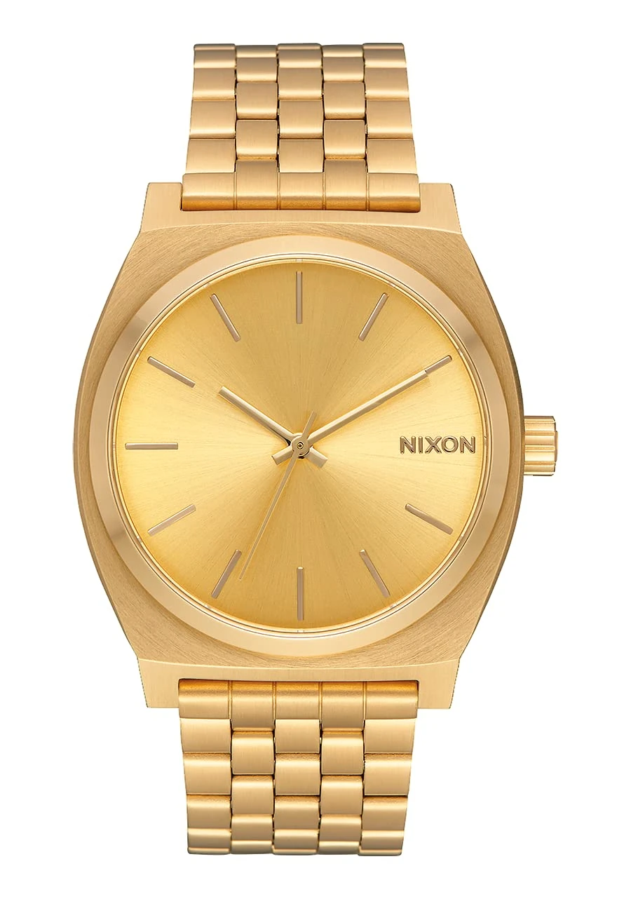 Nixon Time Teller Analogue Quartz Watch, All Gold / Gold, standard size, Bracelet