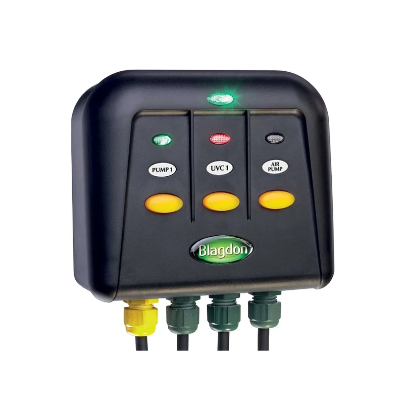 Blagdon 1040211 Powersafe Garden & Pond Safe Weatherproof Electrical Switch Box, 3 Outlet, Black