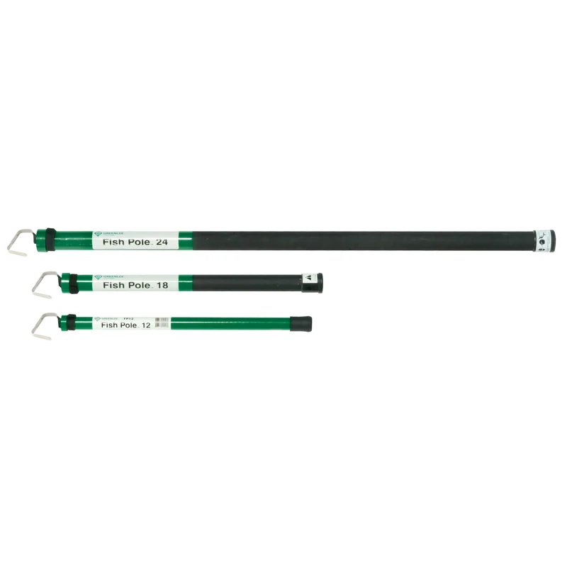 Greenlee FP18 18' Collapsible Wire Pushing and Pulling Fish Pole with Velcro Strap