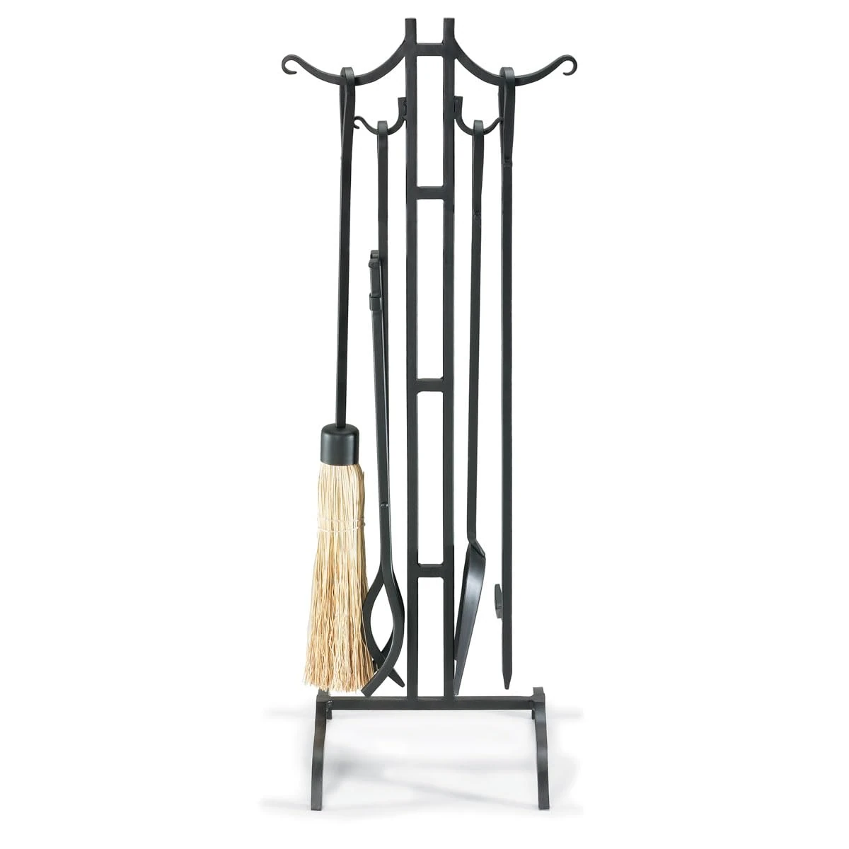 NAPA FORGE Pilgrim Home and Hearth 19010 City Bridge Fireplace Tool Set, Black, 32″, 16 lbs