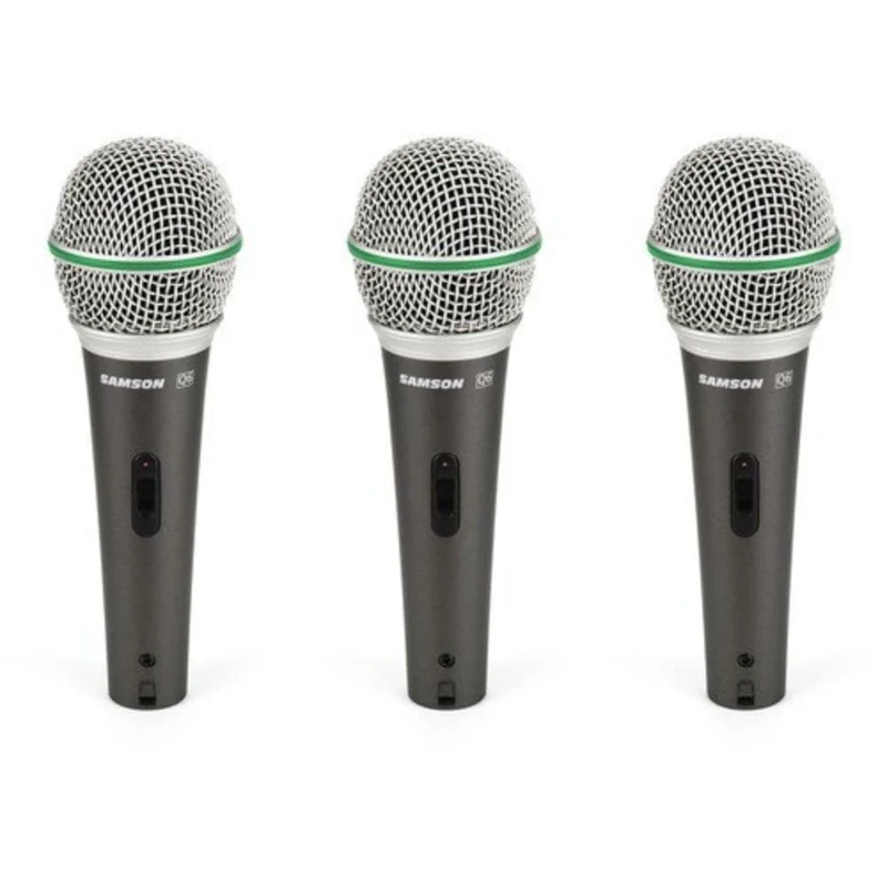 Samson Q6 Dynamic Microphone 3-Pack