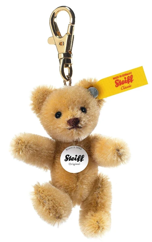 Steiff 8cm Keyring Mini Teddy Bear Jointed (Wheat Blond), Brown