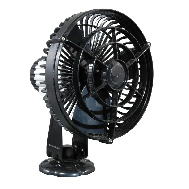 SEEKR Kona, 817CABBX, Weatherproof 3-Speed Direct Wire Cabin Fan, 110/150 CFM, 12V, Black, 17.8 cm Blade