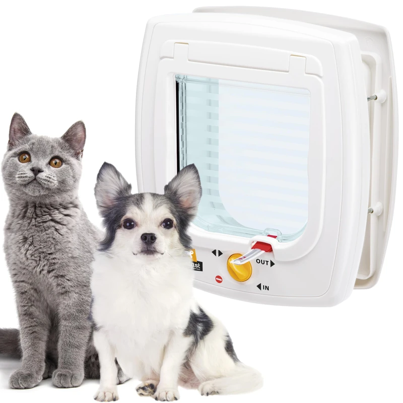 Ferplast Swing 5 Universal Cat Flap - 4 Closing Modes - White