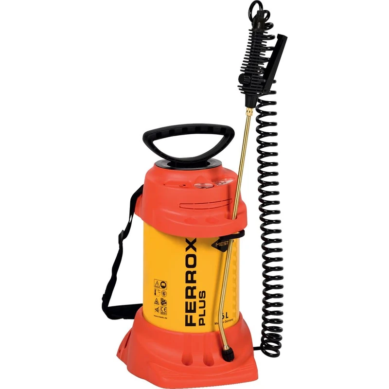 Mesto 3565 P Ferrox Plus 6 Bar Compression Sprayer, 6 Liters, Red/Yellow, 27x28x51 cm