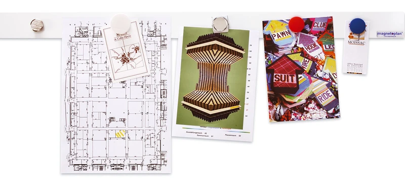 magnetoplan Magnetic Wall Strip White 1000 x 50 mm, 0.5 mm Thick, Self-Adhesive