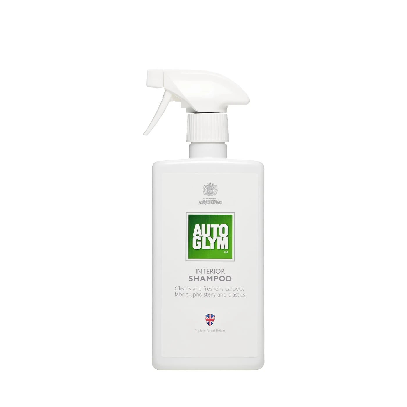 Autoglym Interior Shampoo, 500ml - Car Interior Shampoo That Cleans and Freshens Carpets, Fabrics, Upholstery and Plastics, White