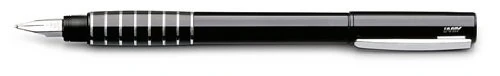 Lamy Accent Blk Lqr Finish Rhodium Rings Fountain Pen B