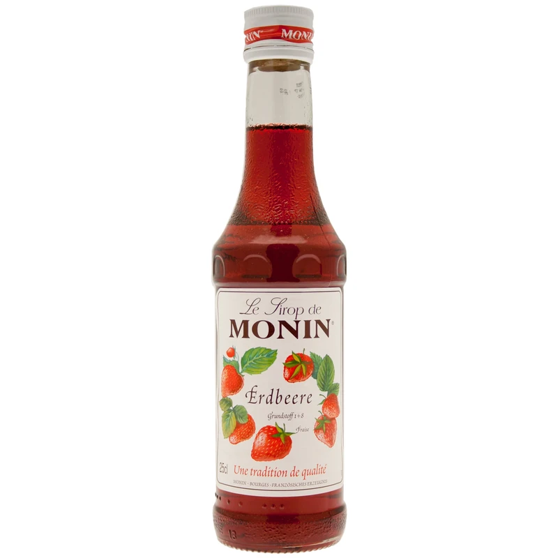 Monin Strawberry Syrup, 250 ml Bottle