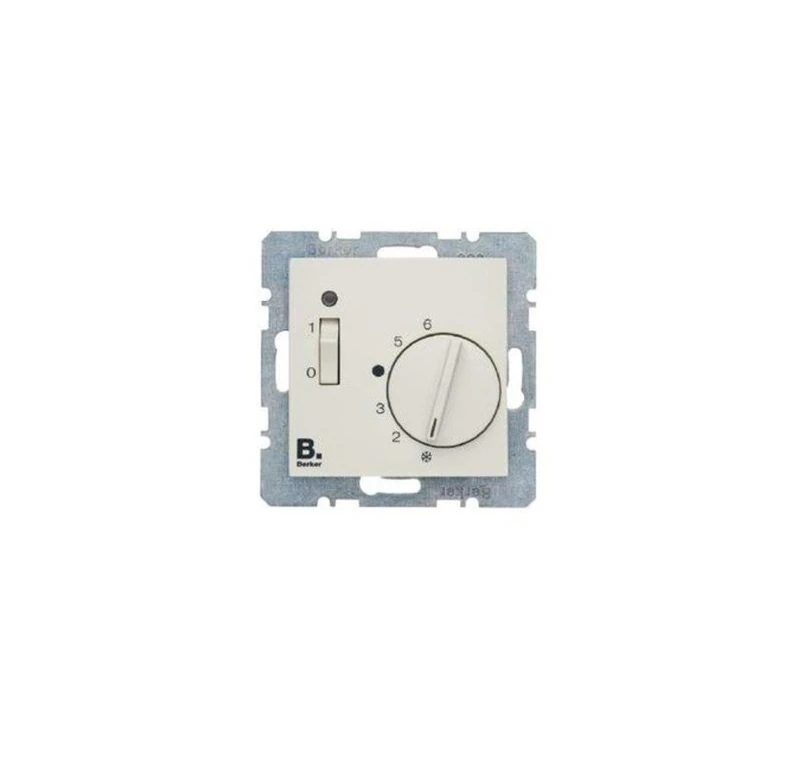 Hager – Plate Thermostat Series 1/1/Pump Pump 3/Pump 7 White Polar