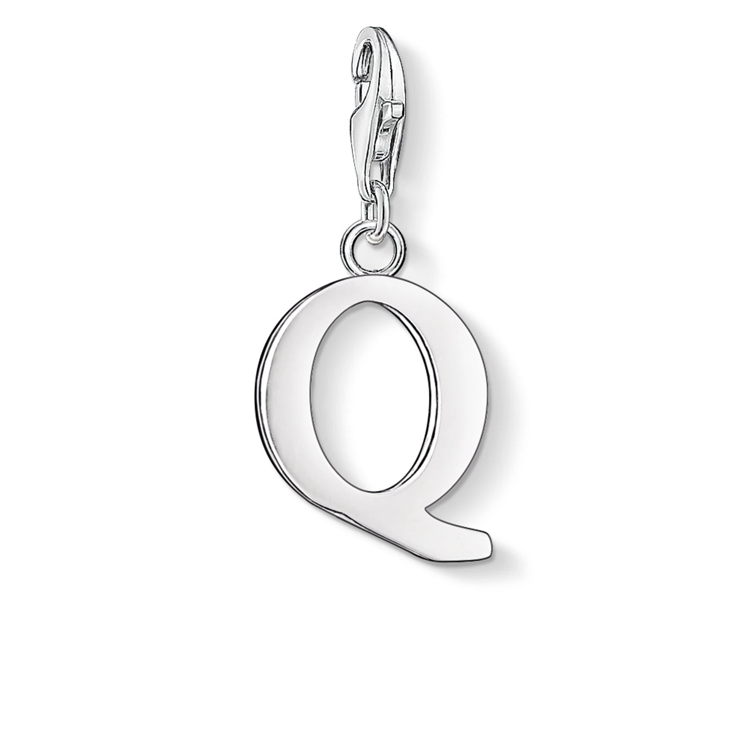 Thomas Sabo Women Charm Pendant Letter A-Z Charm Club Silver 925 Sterling Silver, Letter Q