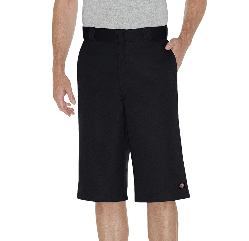 Dickies Men's 15 Inch Inseam Work Short with Multi Use Pocket Utility Pants, Black V1, 30