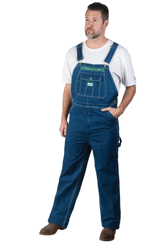 Liberty Men's Stonewashed Denim Bib Overall, Stonewashed, 50W x 30L